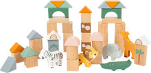 Dieren houten bouwstenen – 50-delige set