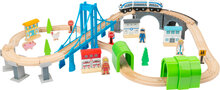 Junior collectie – complete houten treinbaan met brug