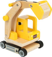 Houten graafmachine truck – Geel