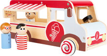 Houten ijsco truck – wit/rood