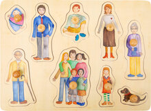 Family en vrienden noppenpuzzel – hout