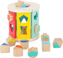 Houten Rolling vormen-sorterende Kubus – Pastel
