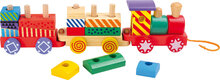 Trekfiguur houten trein Bright Colours””