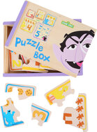 Puzzelbox van SESAMSTRAAT – 5 puzzels – FSC
