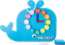 Educatieve klok en krijtbord Walvis””