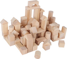 Houten blokken + handige tas – blank – 100 stuks