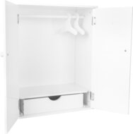 Poppen garderobe kast – wit