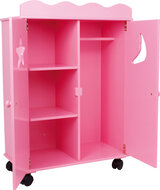 Poppen garderobe kast – roze