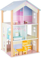Poppenhuis – 3 verdiepingen + 15 meubels