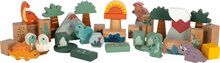 Houten bouwstenen Dino””